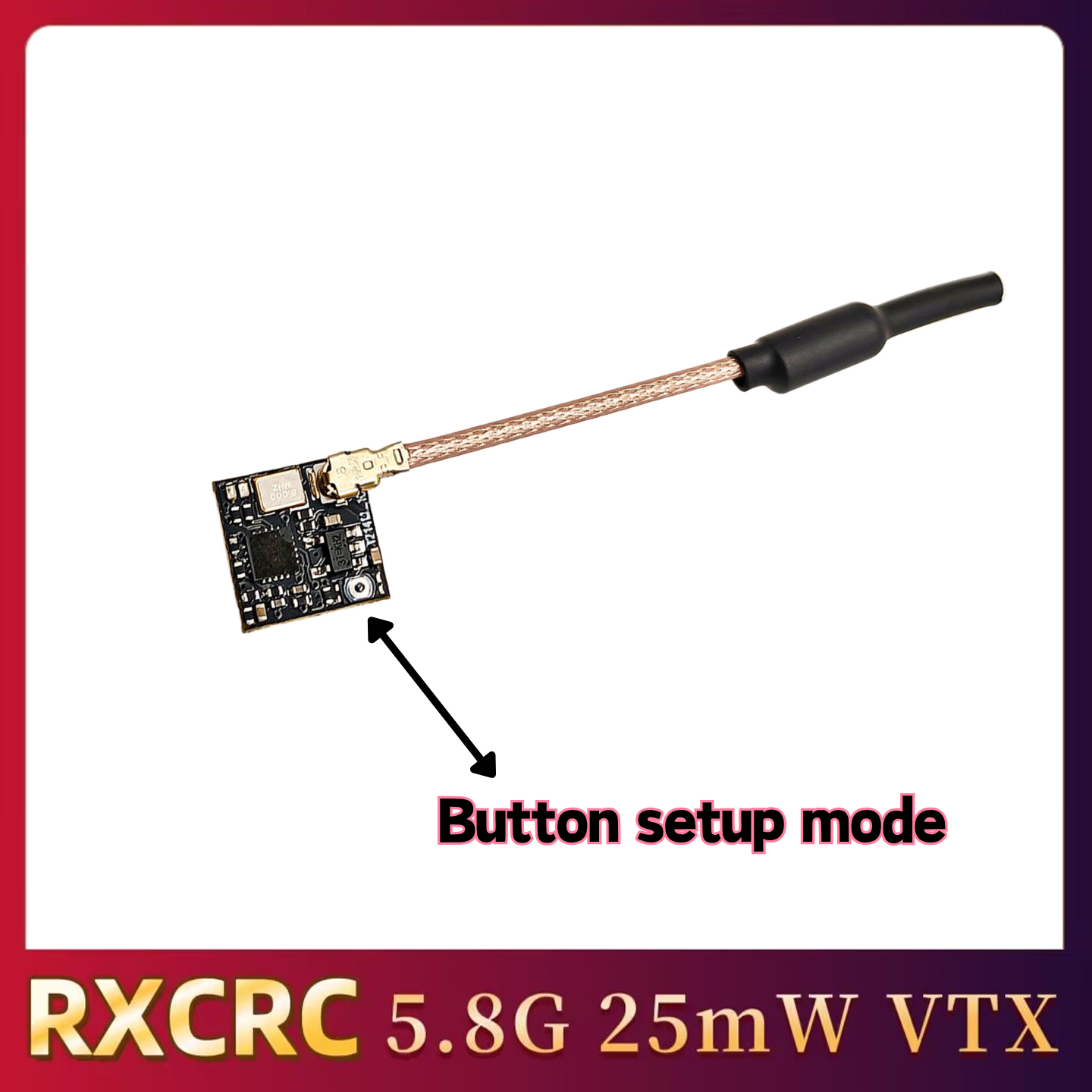RXCRC 5.8GHz 48CH FPV 25mW Mod - Drone Receiver ulasan dan harga