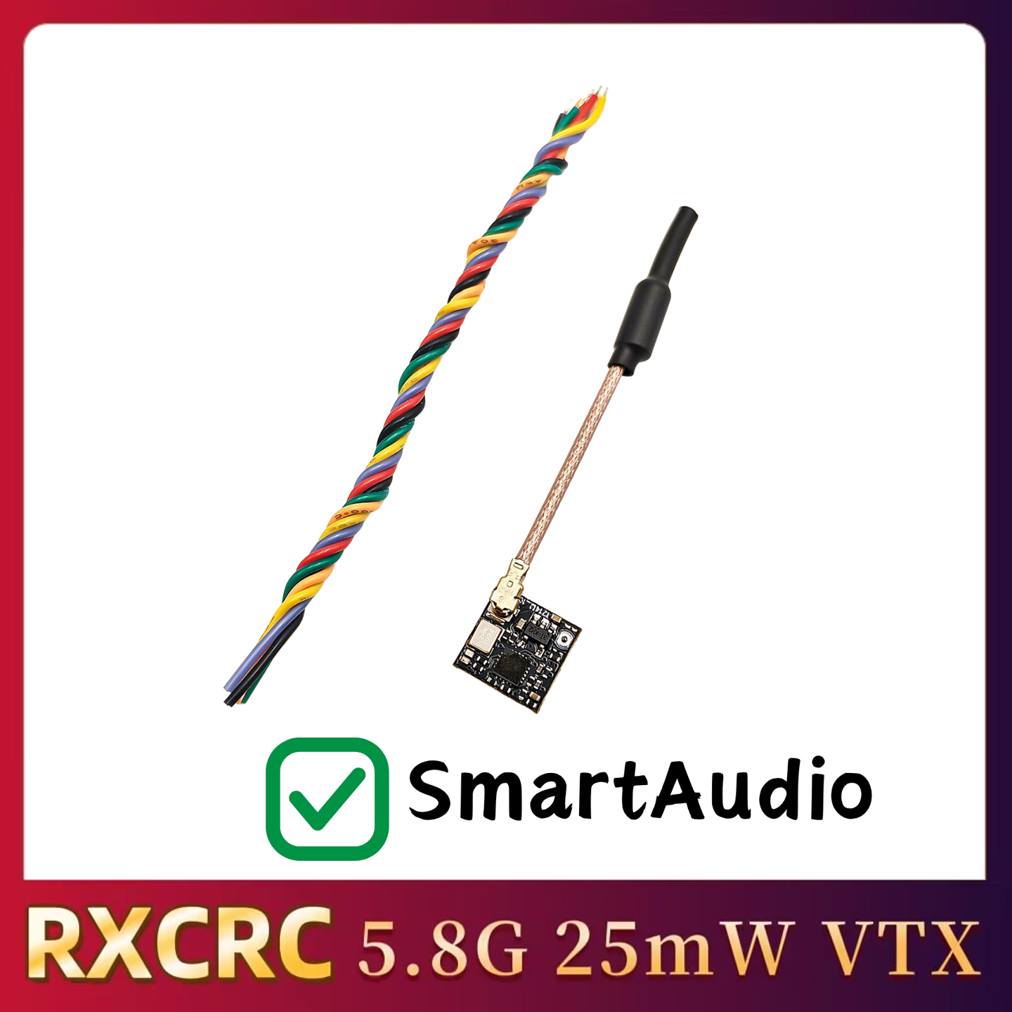 RXCRC 5.8GHz 48CH FPV 25mW Mod - Drone Receiver ulasan dan harga
